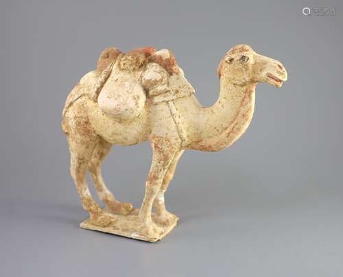 A Chinese pottery model of a Bactrian camel and a similar he...