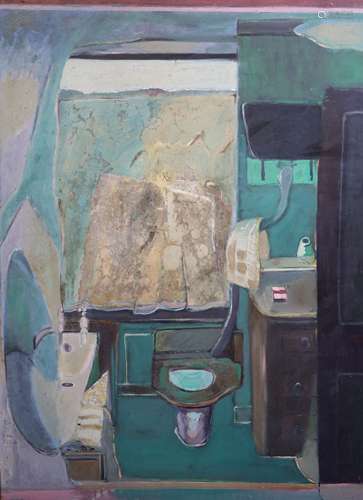 § Harold Mockford (1932-)The Bathroom, 23 Enys Rd, 1976oil o...