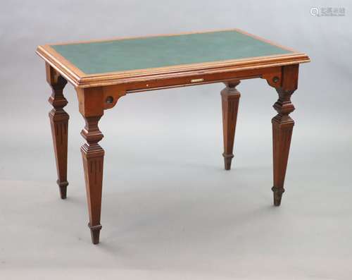 A Victorian mahogany library table, supplied by Sage & Co. S...