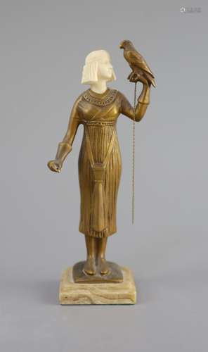 Hélène Maynard White (American, b.1870). A bronze and ivory ...