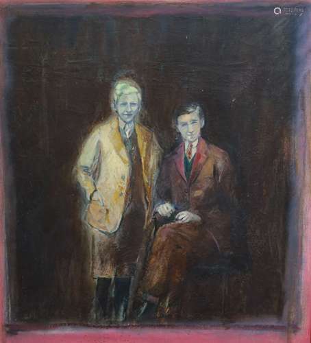 § Harold Mockford (1932-)Figures from the Past, 1979Oil on c...