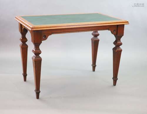 A Victorian mahogany library table, supplied by Sage & Co. S...