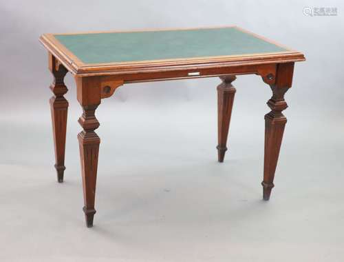 A Victorian mahogany library table, supplied by Sage & Co. S...