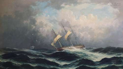 Follower of Samuel Walters (1811-1882)Three masted sailing v...