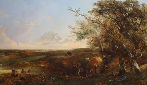 Frank Richard Lee RA (1798-1879)Extensive landscape with fig...