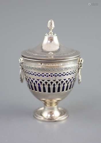 An early 20th century French silver two handled sugar bowl a...