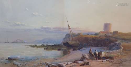 Samuel Phillips Jackson RWS (1830-1904)Coastal landscape wit...