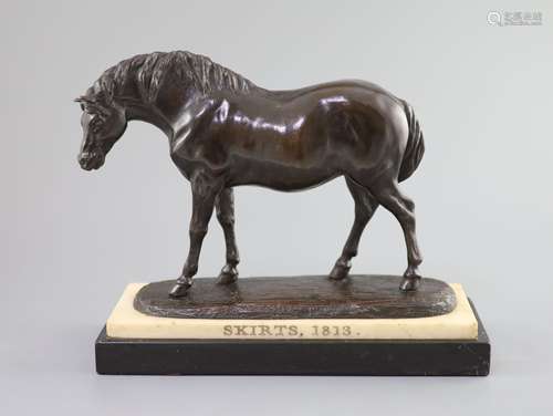 George Garrard (c.1760-1826) a bronze model of a horse 'Skir...