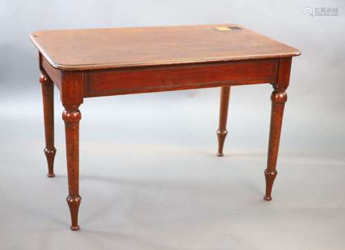 A Victorian mahogany writing table,with rounded rectangular ...