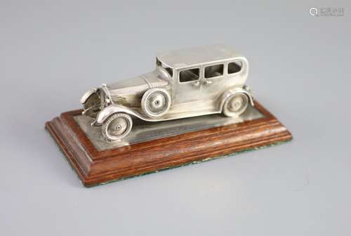 A George V miniature silver model of a Daimler Limousine, by...