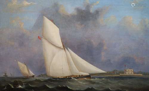 Arthur Wellington Fowles (1815-1883)The Yacht ‘Iris’Oil on c...