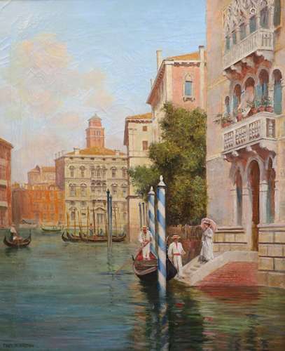 * Arthur Trevor Hadden (1864-1941)Venetian canal scenespair ...