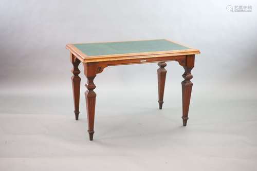 A Victorian mahogany library table, supplied by Sage & Co. S...