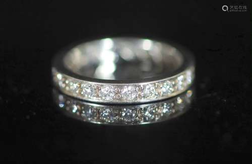 A mid to late 20th century platinum and diamond set full ete...