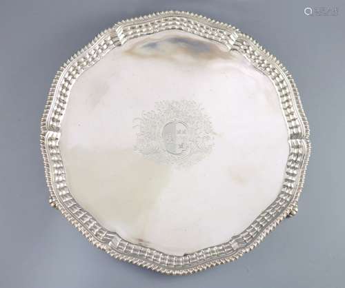 A good early George III silver salver, by Richard Rugg,of sh...