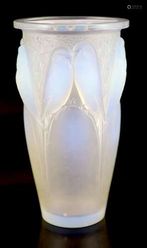 A Rene Lalique 'Ceylan' opalescent glass vase, Marcilhac No....