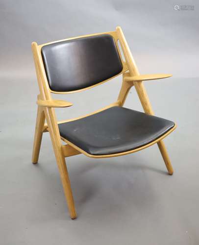 Hans Wegner for Carl Hansen, an oak and oak laminate framed ...