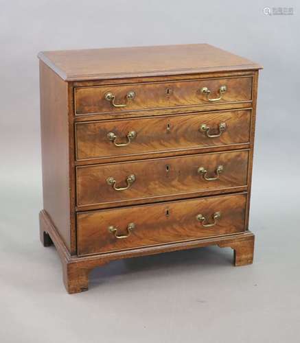 An unusually small George III mahogany chest of drawers,of f...