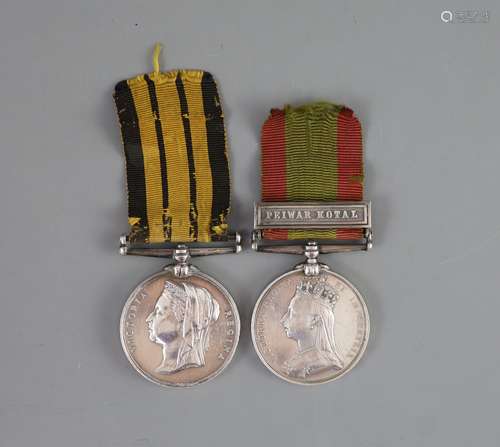 A Victorian group of two campaign medals to Sgn. Mjr. G.J.Gi...