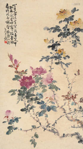 杨济川 花卉 立轴 纸本