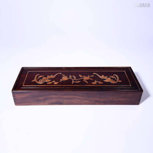 A Rosewood Rectangular Box And Cover