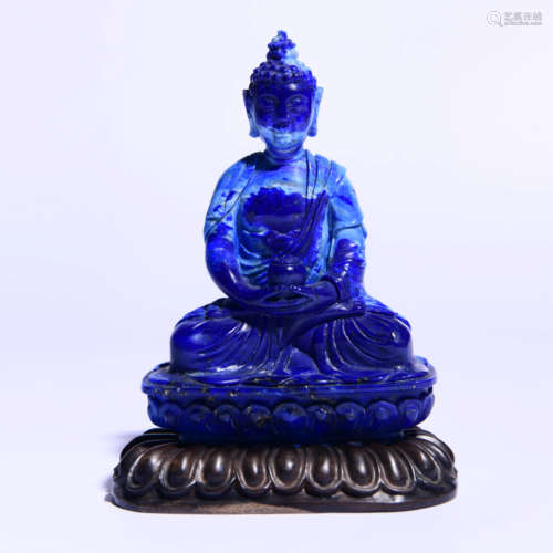 A Lapis Lazuli Statue Of Shakyamuni