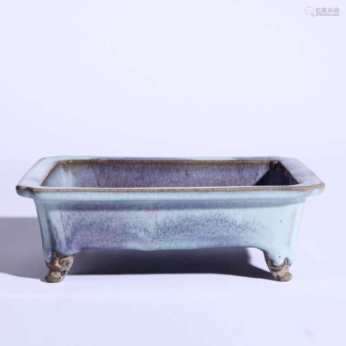 A Jun Ware Rectangular Jardiniere