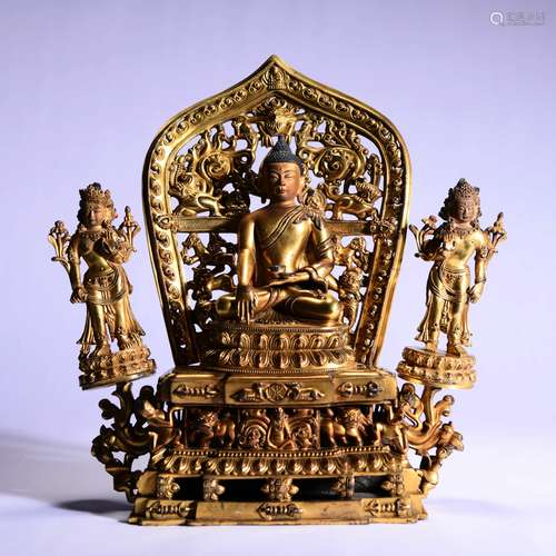 A Gilt Bronze Statue Of Buddha Story