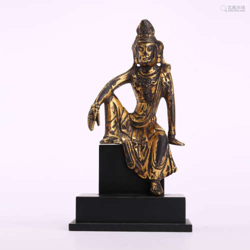 A Gilt Bronze Statue Of Avalokitesvara