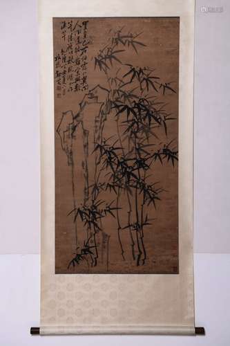 A Chinese Bamboo And Stone Painting On Paper, Zheng Banqiao ...