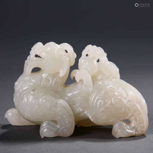 A White Jade Beast Ornament