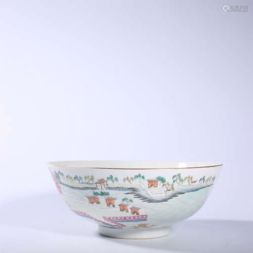 Jiaqing pastel bowl in Qing Dynasty