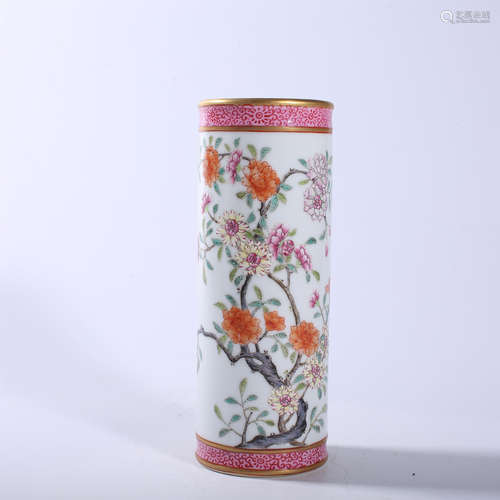 Qing Dynasty Qianlong pastel pen holder