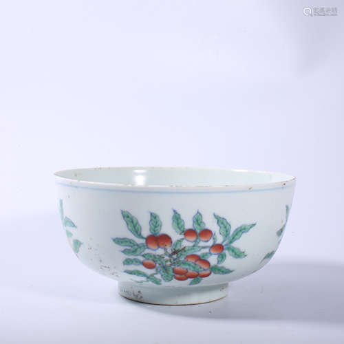 Chenghua colorful bowl with melon and fruit pattern in Ming ...