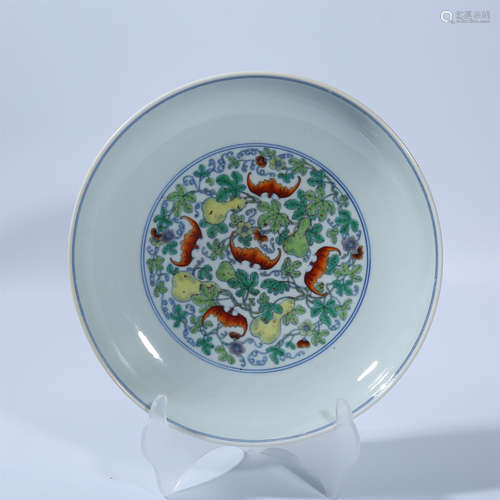 Yongzheng doucai dish in Qing Dynasty