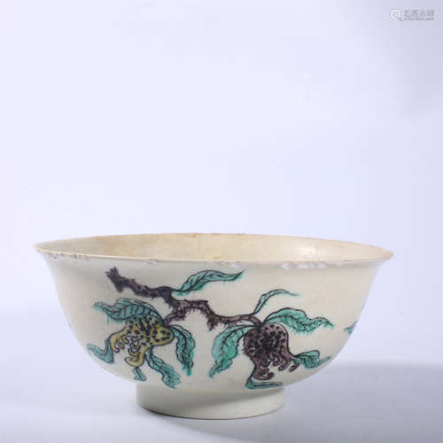 Three color bowl of Kangxi in Qing Dynasty