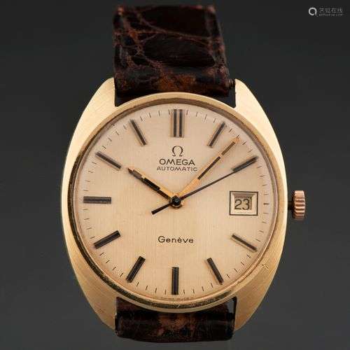 OMEGA GENEVE- Montre pour homme avec boîtier en or jaune 18k...