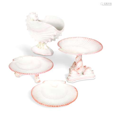 A 19th century Wedgwood 'wreathed shell' pattern service, ci...