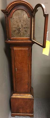 A walnut grandmother clock, 19th century,