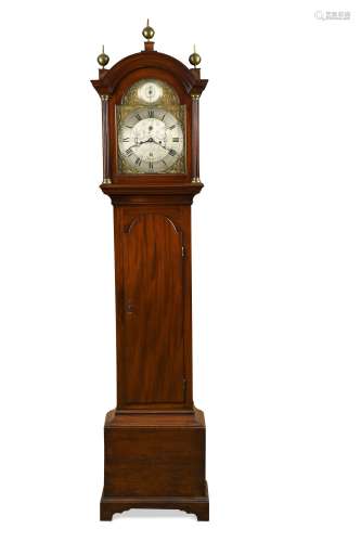 A George III mahogany longcase clock, circa 1800,