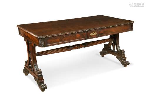 George IV rosewood library table,