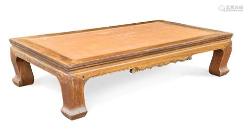 A hardwood opium table, 19th century,