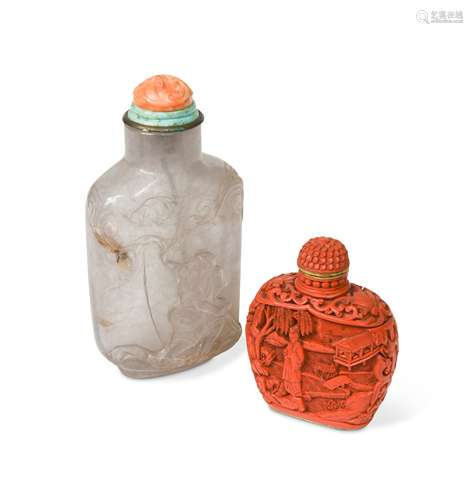 A Chinese Hardstone snuff bottle, Qing Dynasty 19th century,