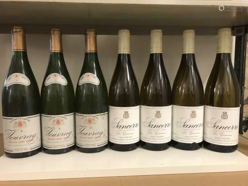 Mixed wines: Vouvray sec 2001,