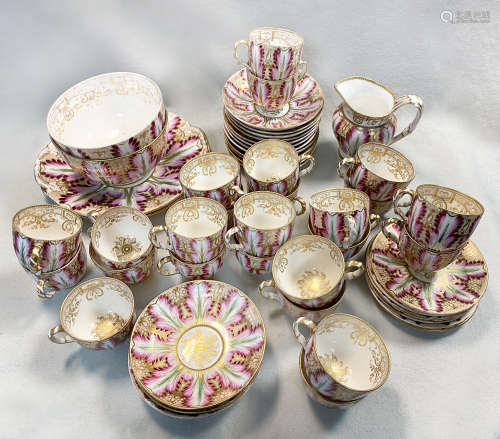 A 19th century English porcelain tea service,