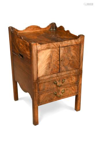 A George III mahogany night cupboard,