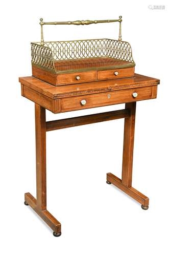 A Regency rosewood Bonheur du jour,