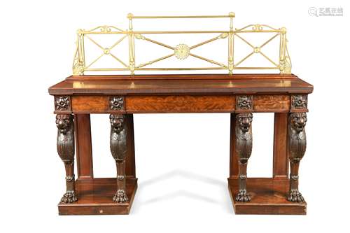 A fine mahogany sideboard table, in the manner of Thomas Hop...