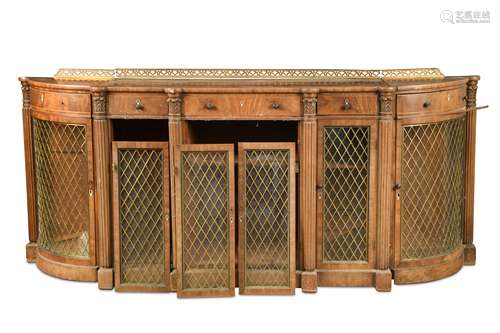 A Regency mahogany side cabinet,