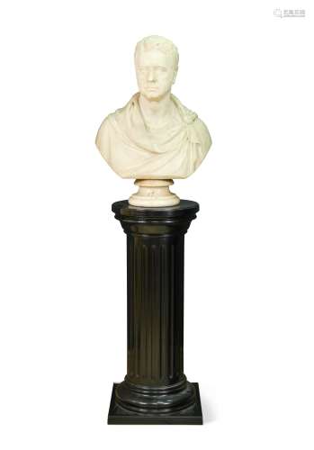 Thomas Campbell (Scottish, 1790-1858), a carved marble bust ...